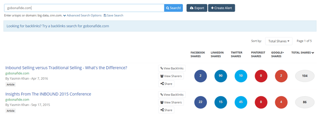 buzzsumo screenshot